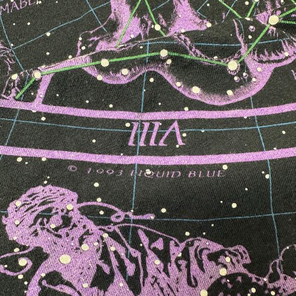 Liquid Blue Vintage 1993 Constellations Print Zodiac Graphic Tee Size XL Space - Picture 8 of 14